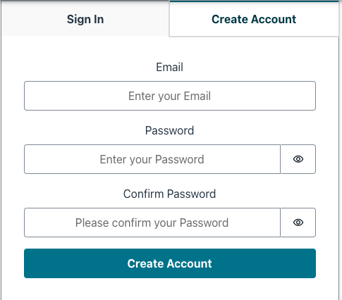 Create Account Demo